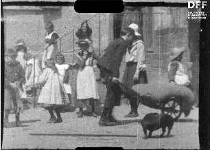 Seil springende Kinder am Tanzhaus (1905)