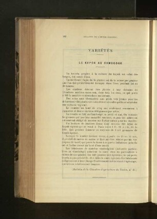 Variétés.