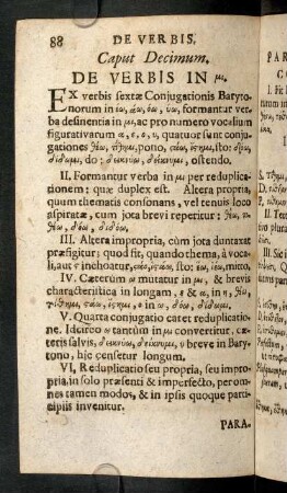 88-99, De Verbis In (mi). Ex verbis sextae Conjugationis ...