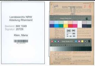 Entnazifizierung Maria Klein , geb. 23.04.1893 (Lehrerin)