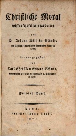 Christliche Moral, 2