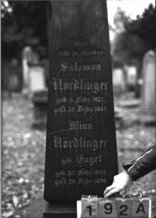 Grabstein 192 [Hahn S. 160 Grab-Nr. 154/155]: Grabstein 192A [Hahn S. 160 Grab-Nr. 154/155]