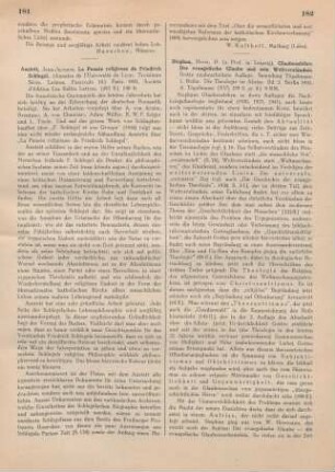 182-183 [Rezension] Stephan, Horst, Glaubenslehre