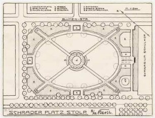 Schraderplatz, Stolp: Grundriss des Platzes 1:500