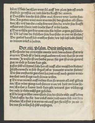 Der .xiii. Psalm. Dixit insipiens.