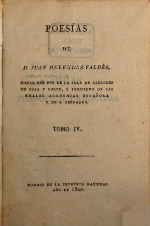 Poesias de D. Juan Melendez Valdes, 4