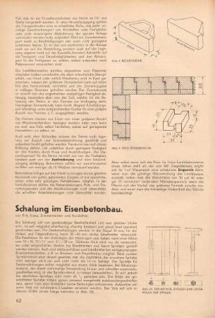 Schalung im Eisenbetonbau