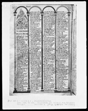 Glossar des Bischofs Salomon 3. von Konstanz — Initiale A, Folio 8 verso