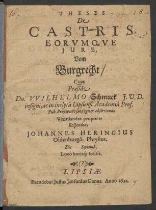 Theses De Castris Eorumque Iure