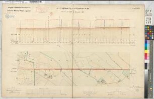 Bahnlinie Münster-Rheda-Lippstadt: Nivellements- und Situationsplan, Blatt 20: km 39,000 bis km 41,000, M. 1:2.500 und M. 1:250 Vp.: Hannover, Münster