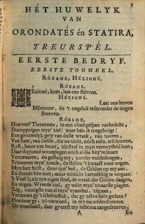 Hét Huwelyk Van Orondatés én Statira : Treurspél