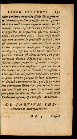 De Partitum Rhetoricarum multiplicatione.