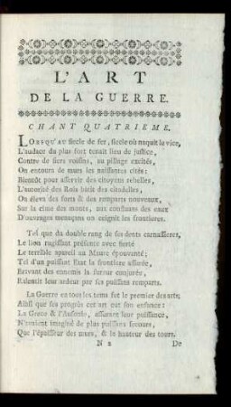 Chant Quatrieme.