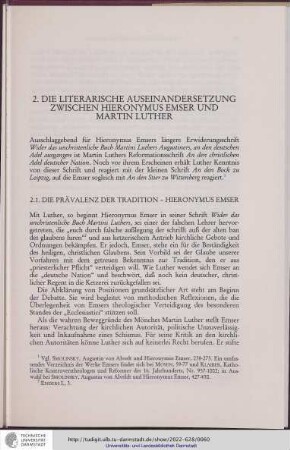 2. Die kiterarische Auseinandersetzung zwischen Hieronymus Emser und Martin Luther