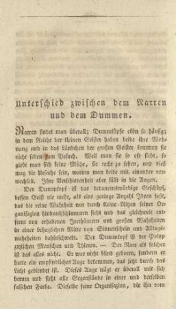 Unterschied zwischen dem Narren und dem Dummen
