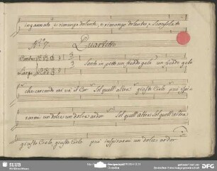 Quartetto: "Sento in petto freddo gelo"