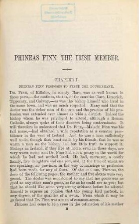 Phineas Finn, the Irish member