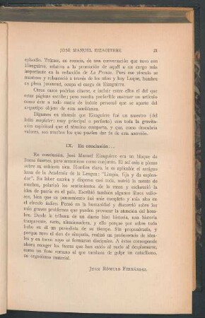 IX. En conclusión...