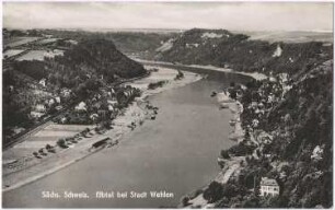 Stadt Wehlen. Ortsansicht, Ansichtskarte