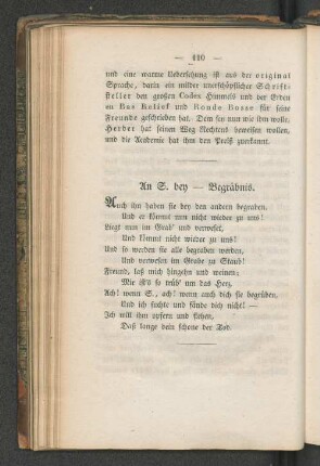 An S. bey - Begräbnis.