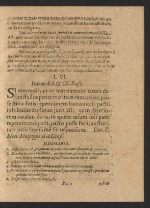 L. VI. Iidem AA. [et] CC. Rufo.