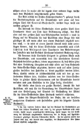 §. 13. Längen-Verhältniß, Stationen etc. der Bahn.