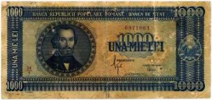 Geldschein, 1.000 Lei, 20.9.1950
