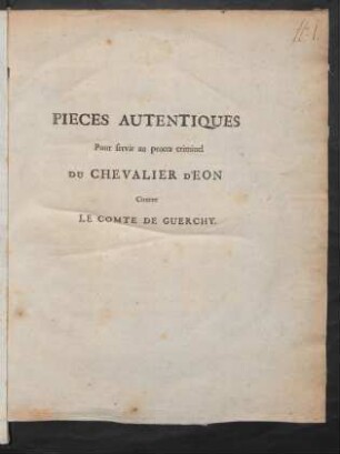 Pieces Autentiques Pour Servir Au Proces Criminel Intenté Au Tribunal Du Roi D'Angleterre