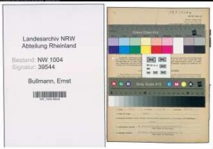 Entnazifizierung Ernst Bullmann , geb. 04.06.1908 (Malermeister)