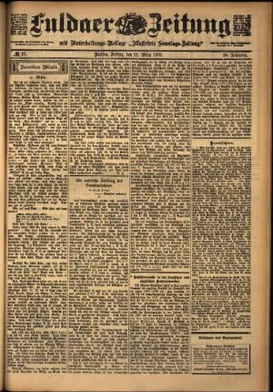Zweite Ausgabe vom Freitag, den 21. März 1902.