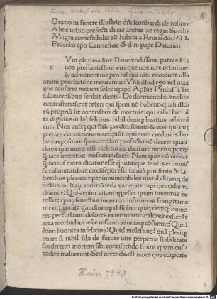 Oratio in funere Leonardi de Robore