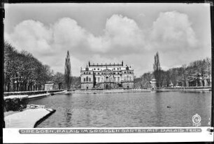 Dresden, Palais im Großen Garten mit Palaisteich