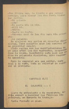 Capítulo XLII - El calvario...!