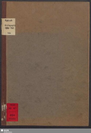 Die historische Kommission bei der Sächsischen Akademie der Wissenschaften zu Leipzig : Bibliographie 1896 - 1961