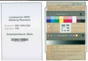 Entnazifizierung Maria Schempershauve , geb. 29.03.1898 (Postbeamtin)