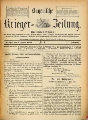 Bayerische Krieger-Zeitung. 14. 1898