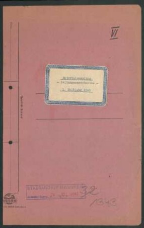 Materialsammlung, hier: "Zeitungsausschnitte - I. Halbjahr 1949"