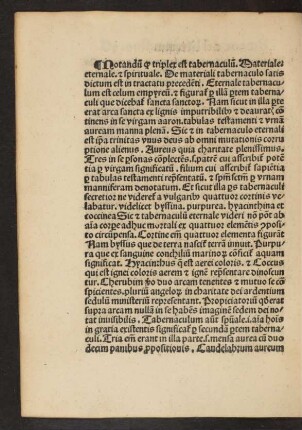Notandum quam triplex est tabernaculum ...