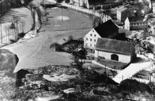 Triebischtal-Garsebach. Blick auf die Barthmühle, Repro nach Fototheksaufn.