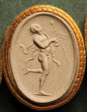 Ein tanzender Faun schlägt die Cymbeln (Daktyliothek, Supplement)
