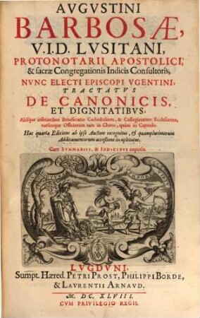 Tractatus de canonicis et dignitatibus