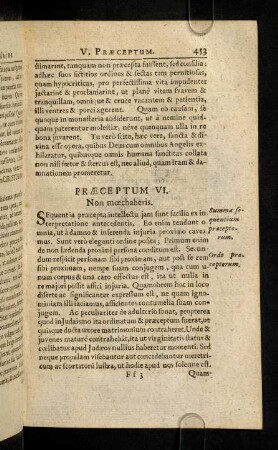 453-458, VI. Praeceptum