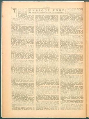 Enrique Ford [Henry Ford] : El más popular fabricante de automóveis