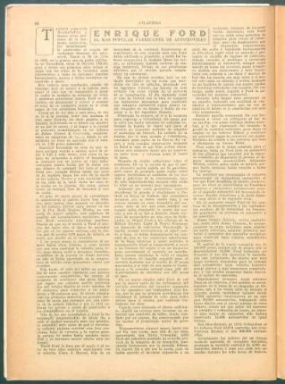 Enrique Ford [Henry Ford] : El más popular fabricante de automóveis