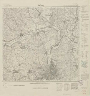 5118 (alte Nr.: 2982) Marburg, Meßtischblatt (4cm - Karte)
