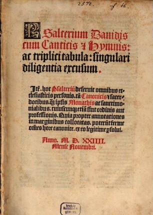 Psalterium Davidis cum Canticis et Hymnis