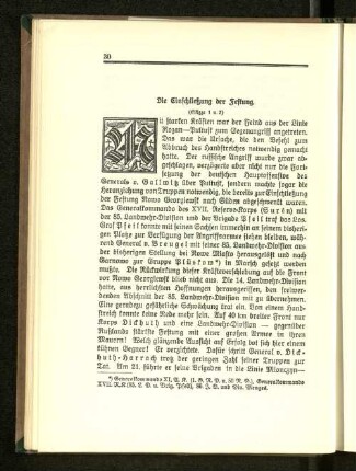 Die Einschließung der Festung.