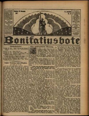 Erste Ausgabe vom Sonntag, den 20. November 1927.