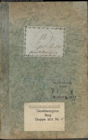 Belegakte zum Heiratsregister 1811 der Munizipalität Stadt Lengerich
