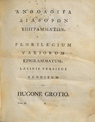 Anthologia graeca, 3